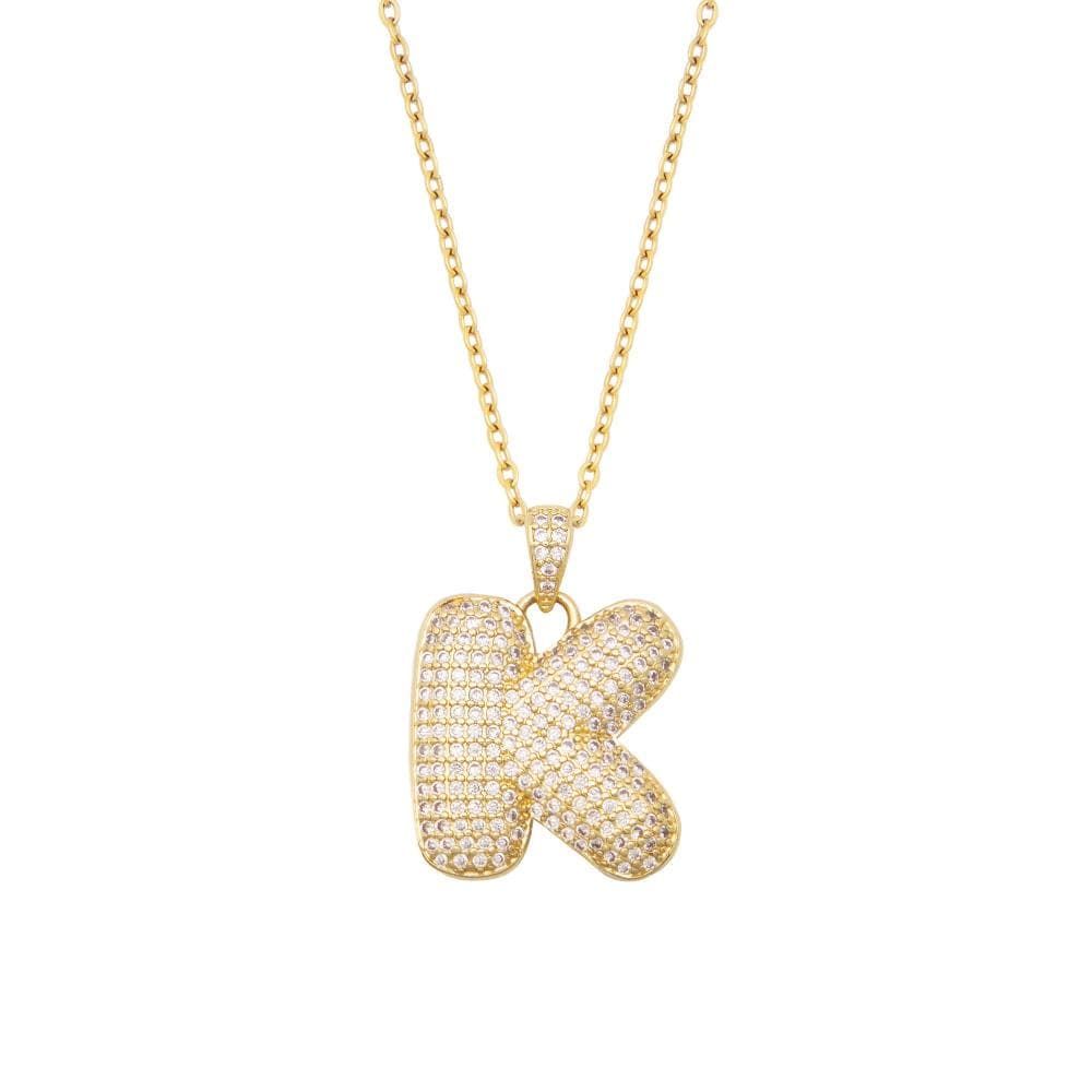 Zoya Bubble Initial Necklace