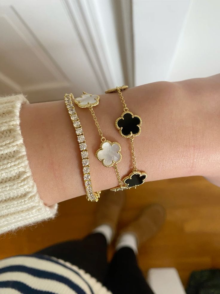 Five Leaf Clover Charm Bracelet