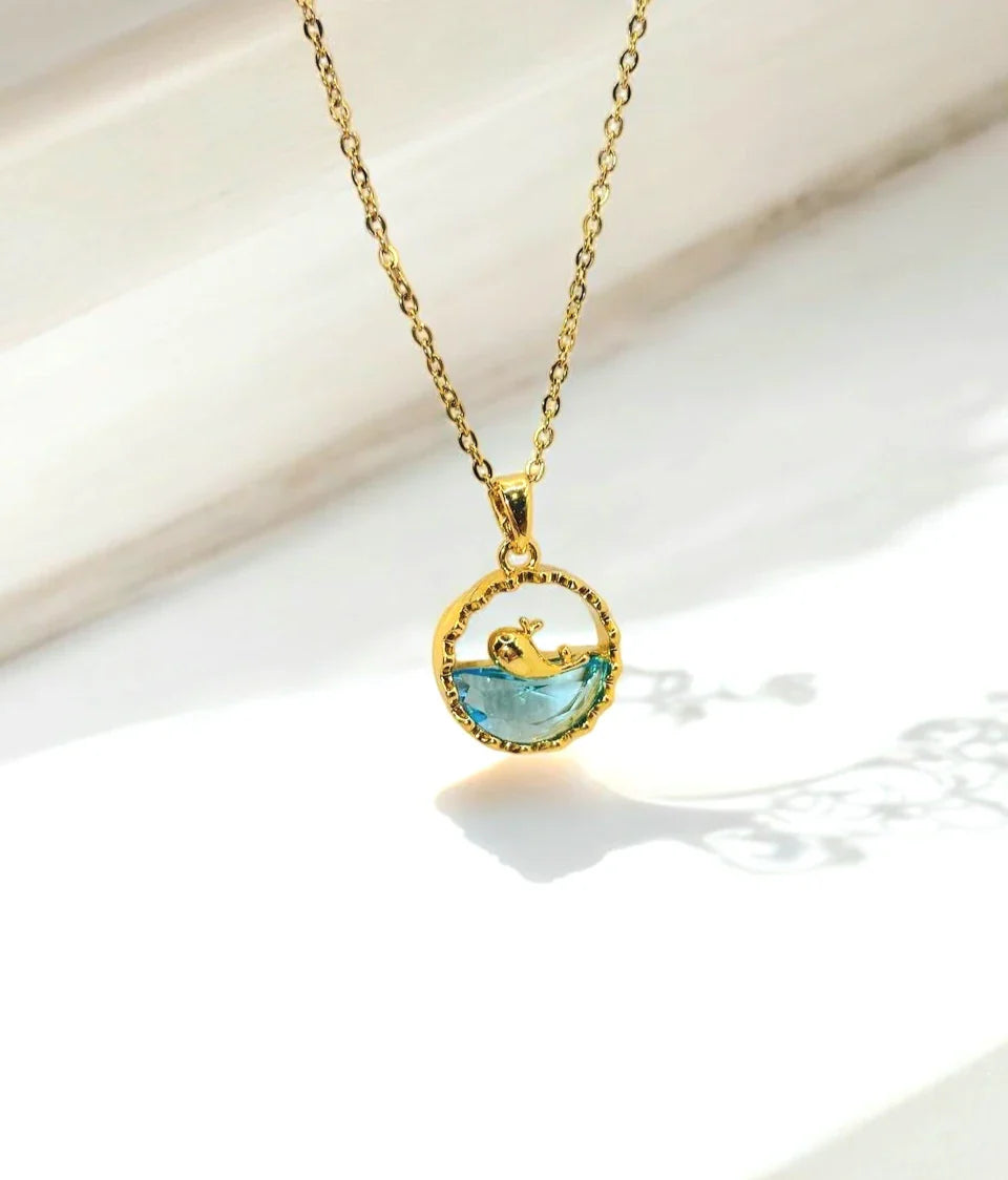Blue sea symphony necklace