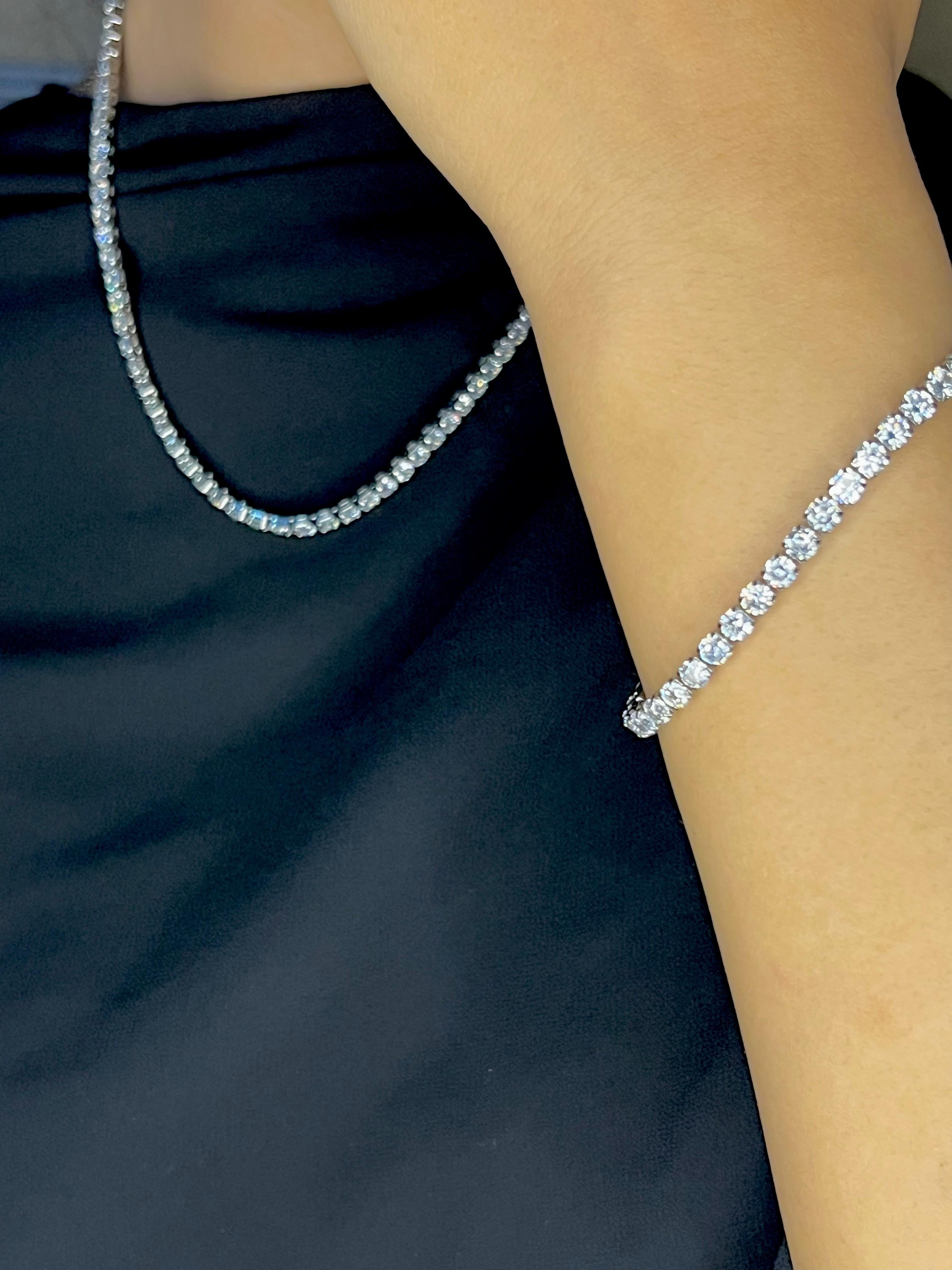 Zoya Silver Tennis Necklace