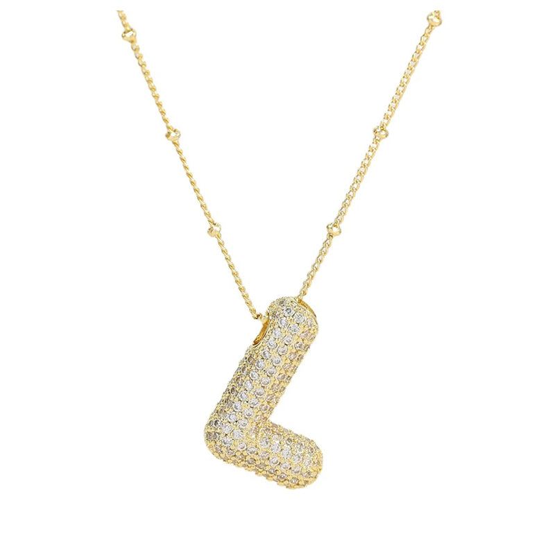 Bubble Initial Necklace