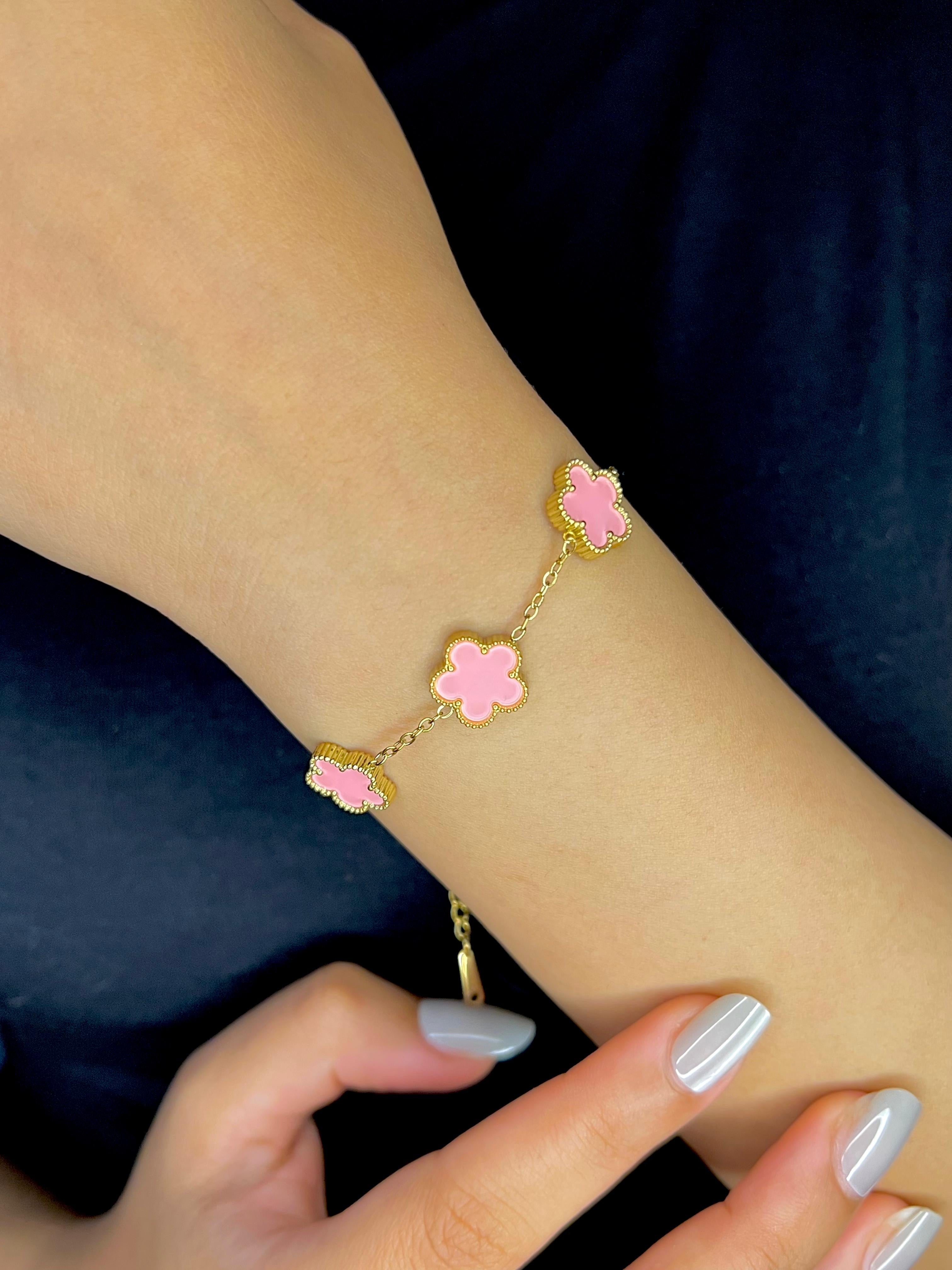 Five Leaf Clover Charm Bracelet