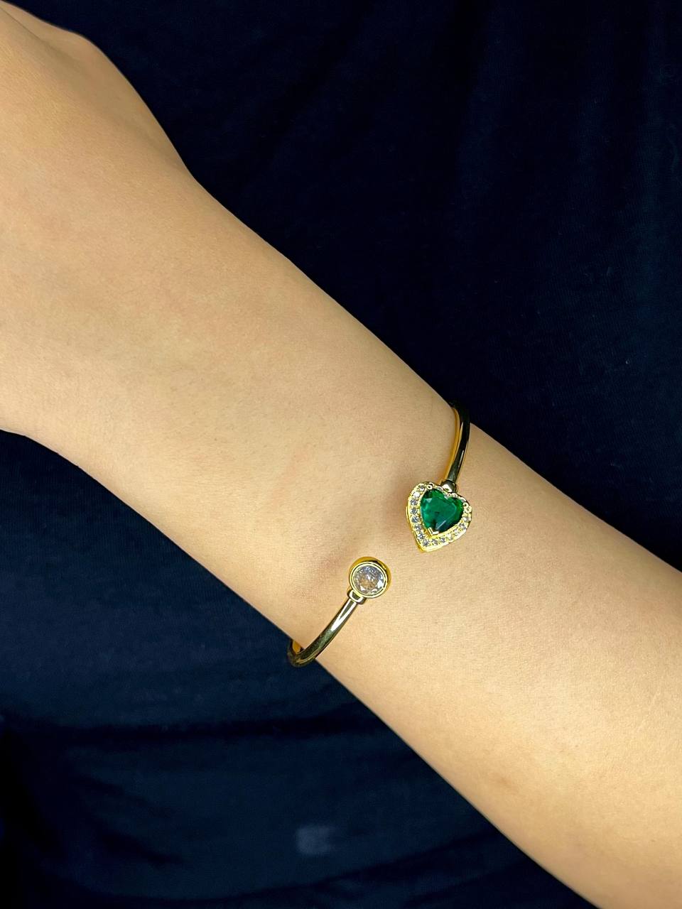 Emerald Heart Bracelet