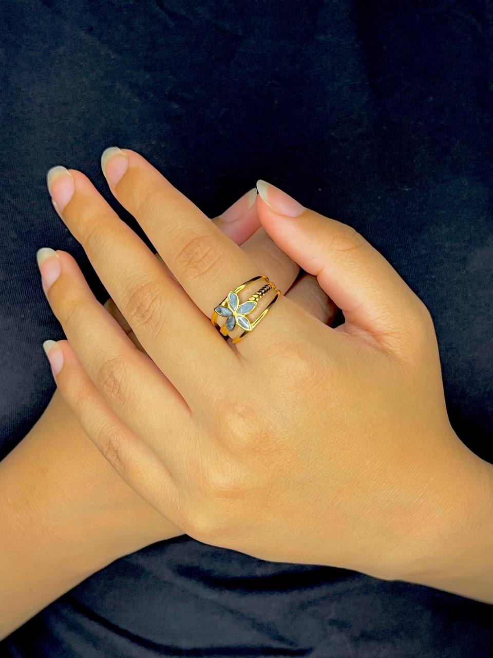 Black Bloom Ring