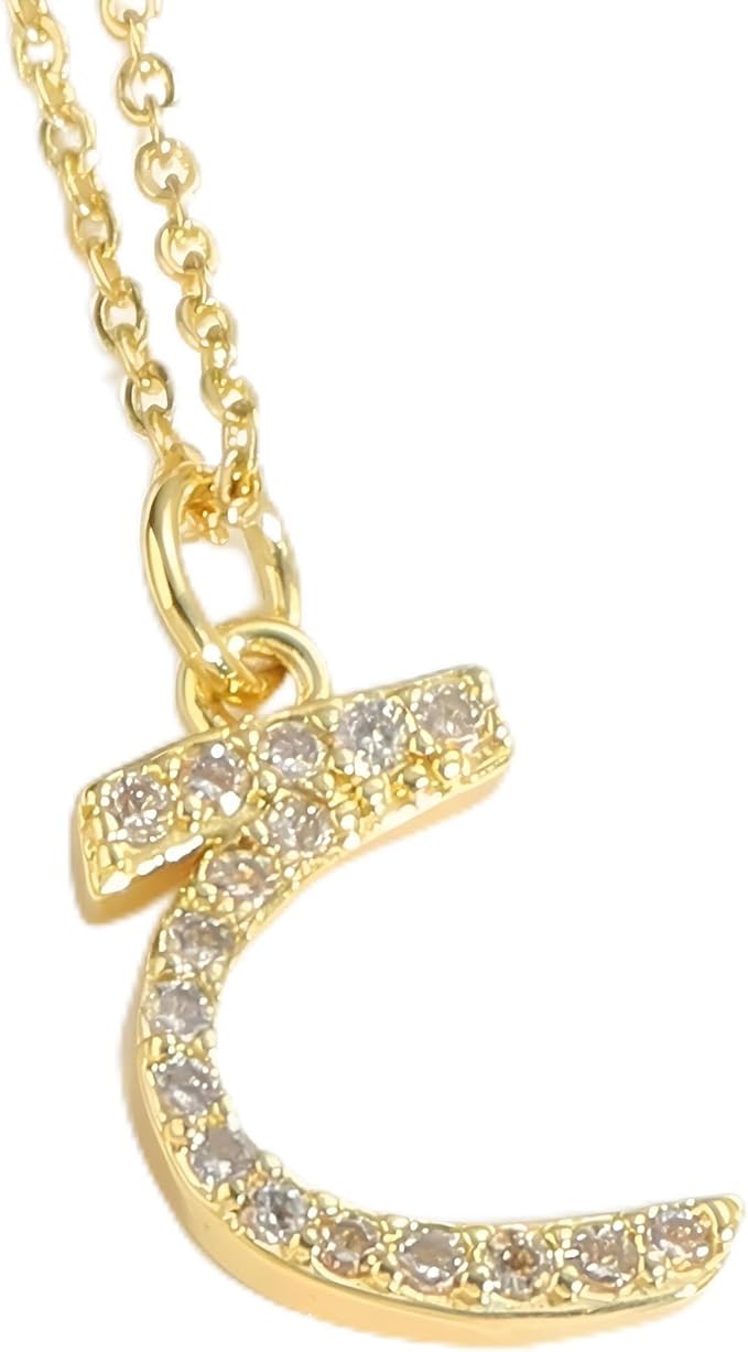 Arabic Letter Necklace with stones