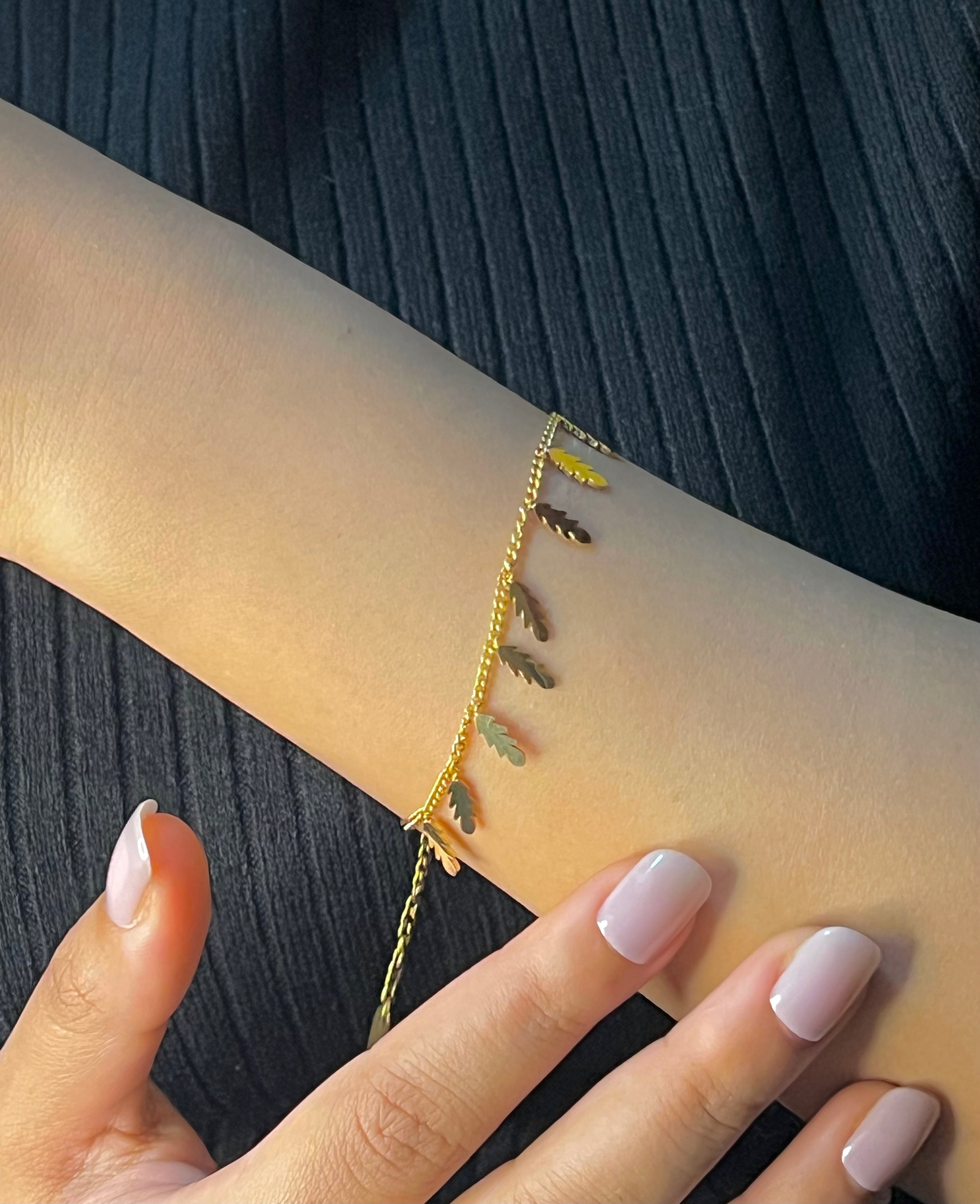 Golden Leaf Bracelet