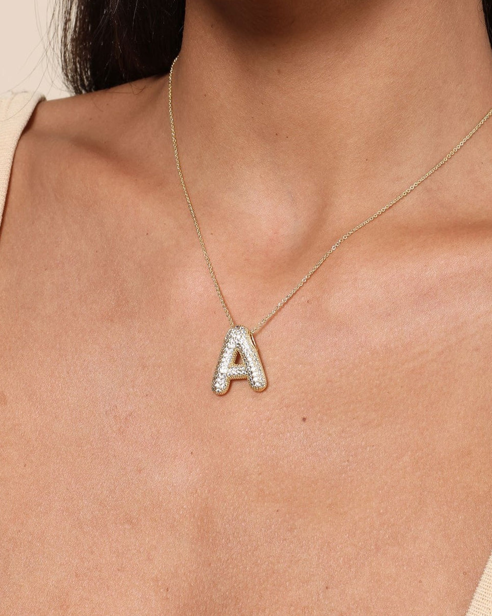 Bubble Initial Necklace
