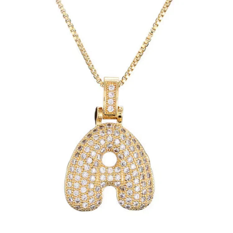 Zoya Bubble Initial Necklace