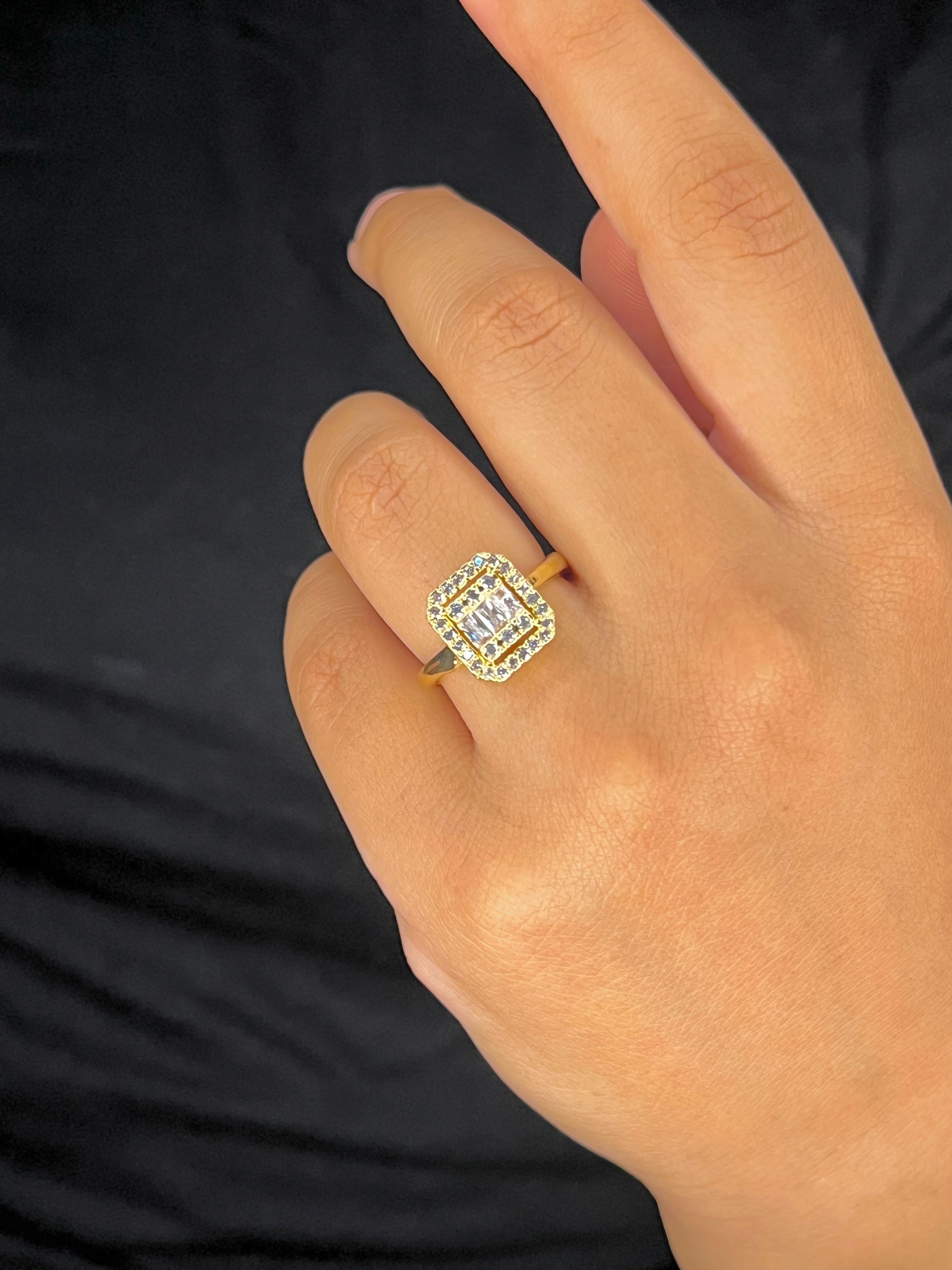 Gold Plated Zircon Ring