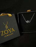 Interlocking Hearts Chain (Dainty Silver)