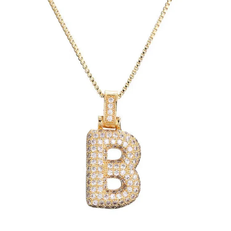 Zoya Bubble Initial Necklace
