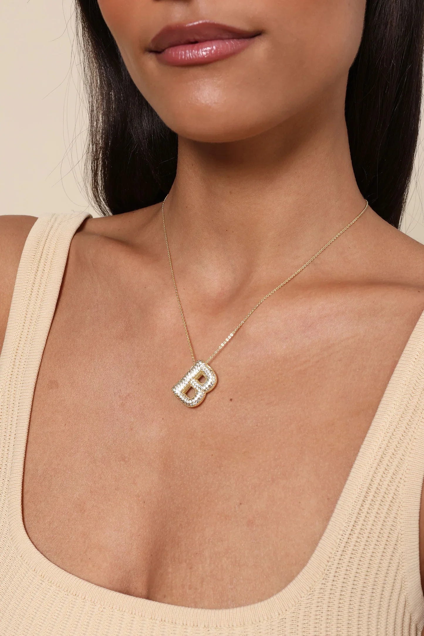Bubble Initial Necklace