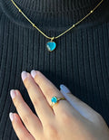 Blue Heart Necklace