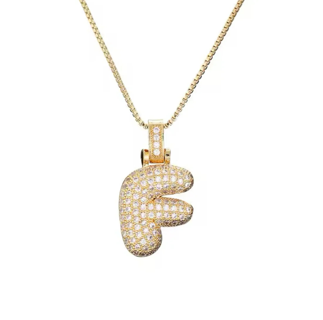 Zoya Bubble Initial Necklace