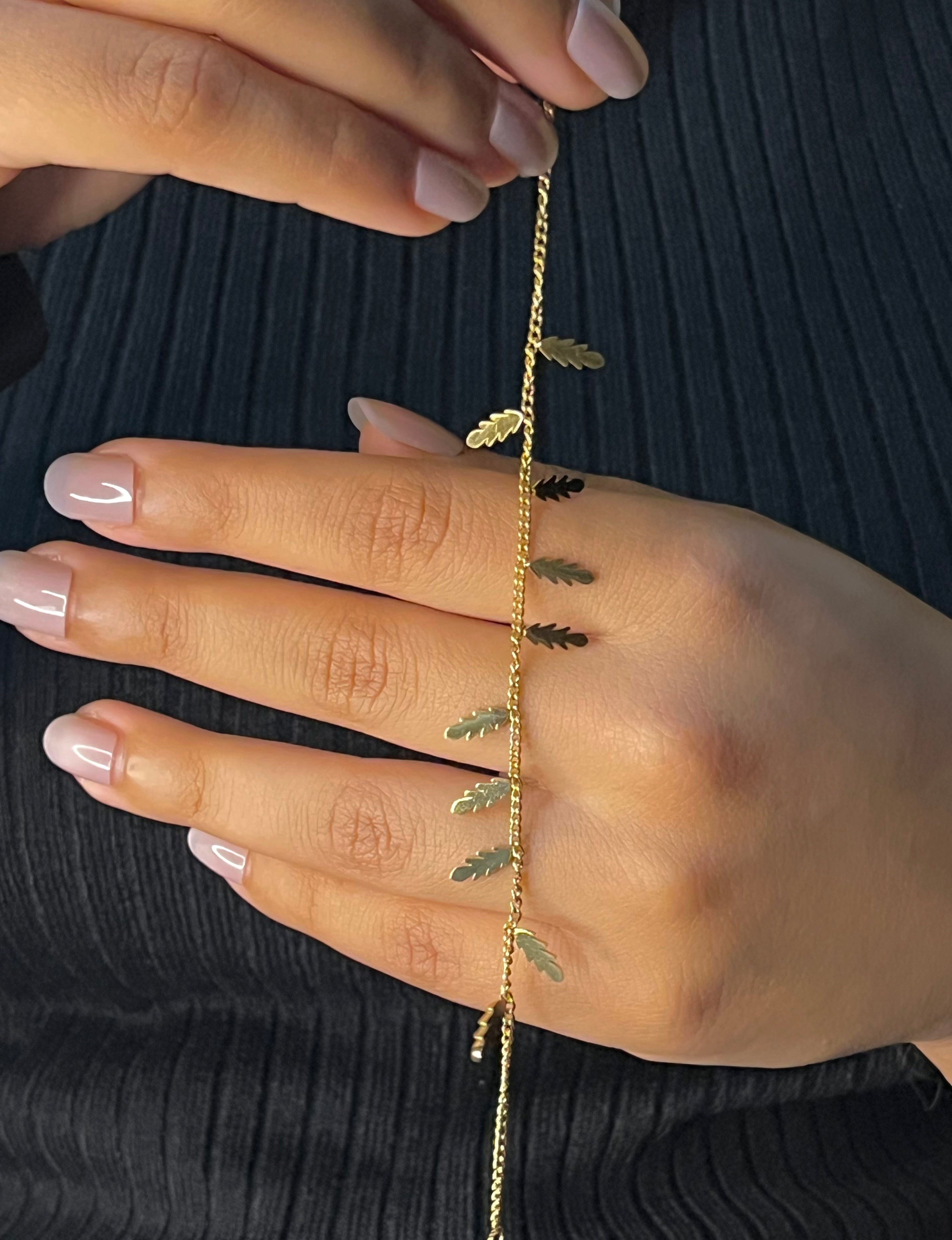 Golden Leaf Bracelet