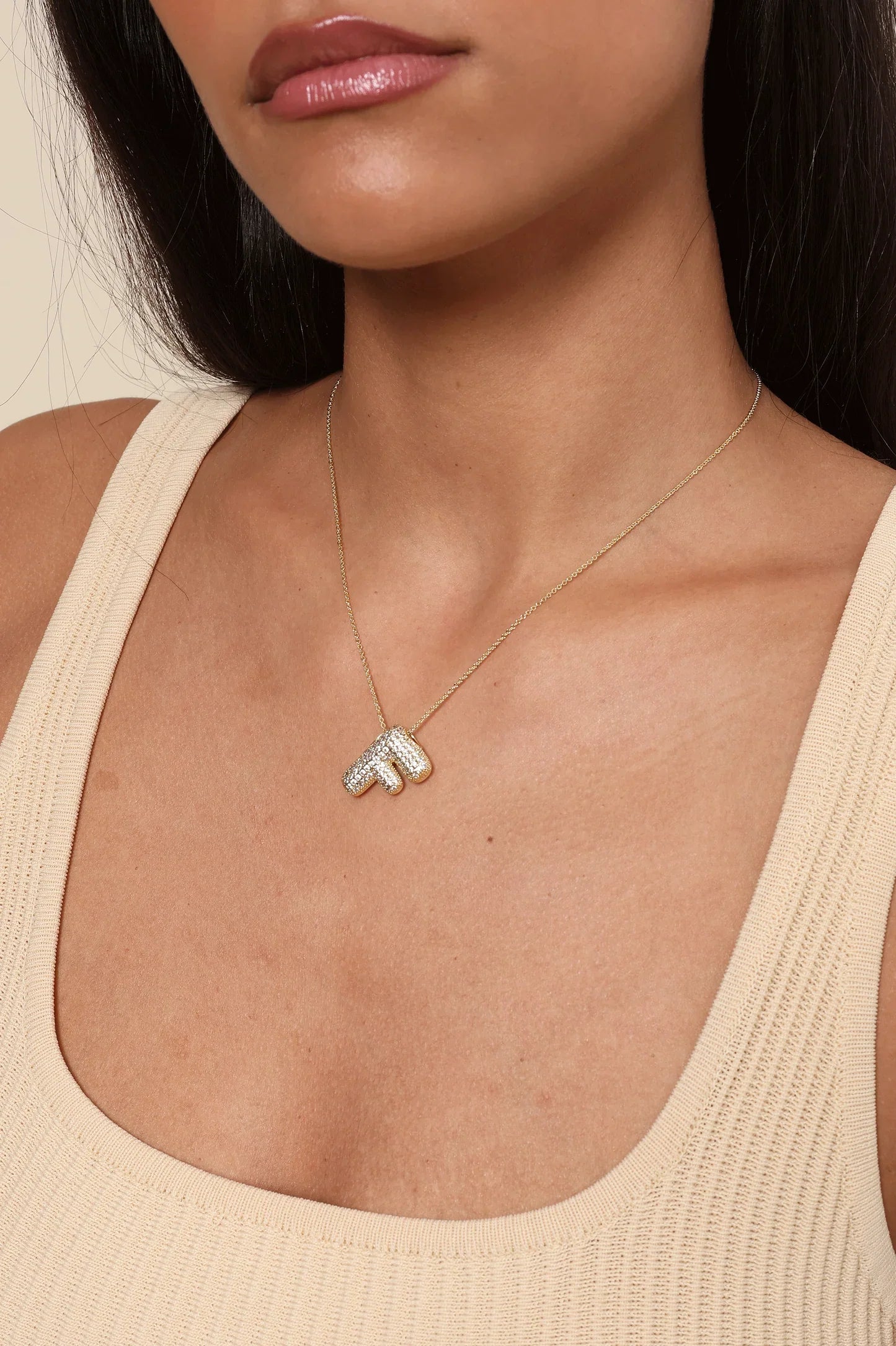 Bubble Initial Necklace