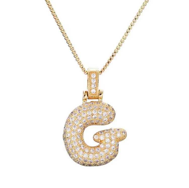 Zoya Bubble Initial Necklace
