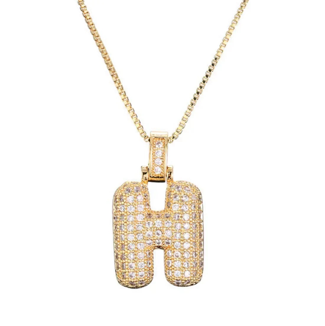 Zoya Bubble Initial Necklace