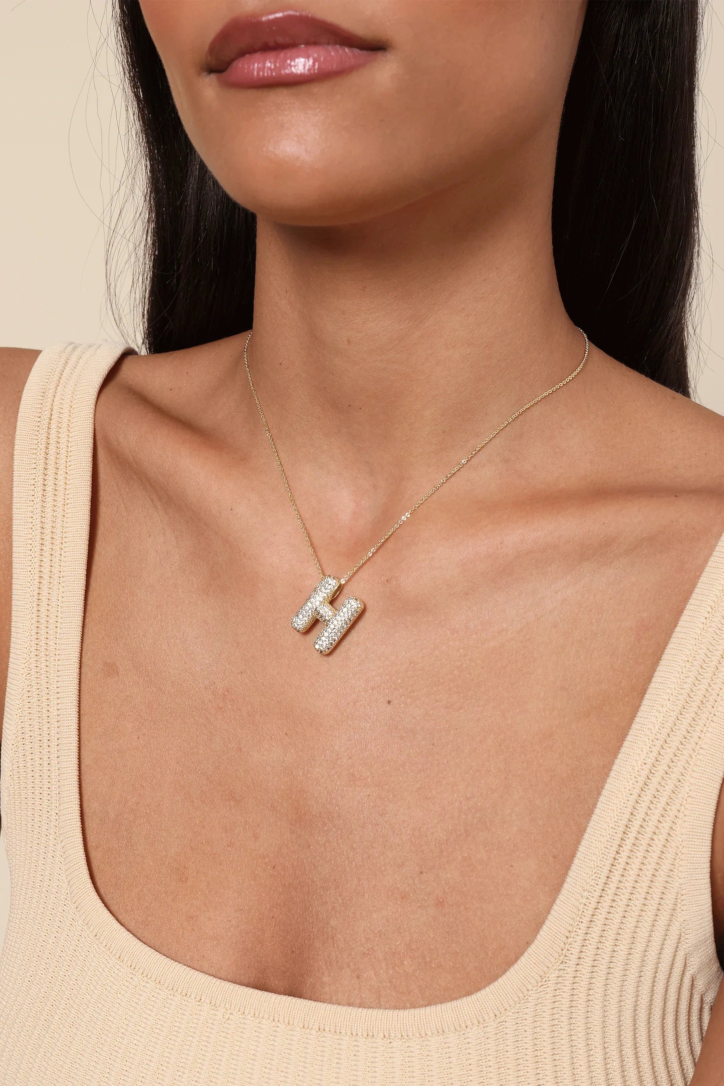 Bubble Initial Necklace