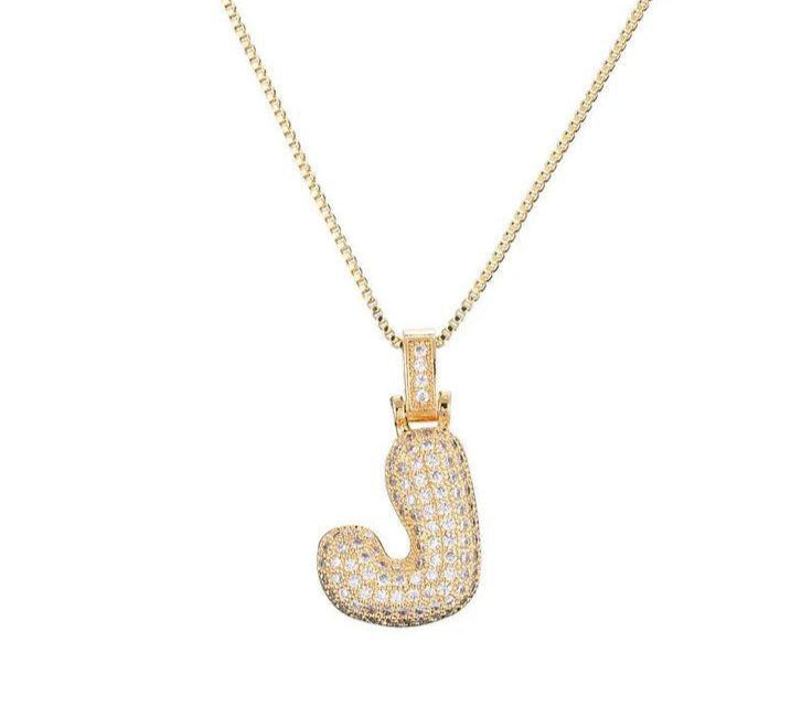 Zoya Bubble Initial Necklace