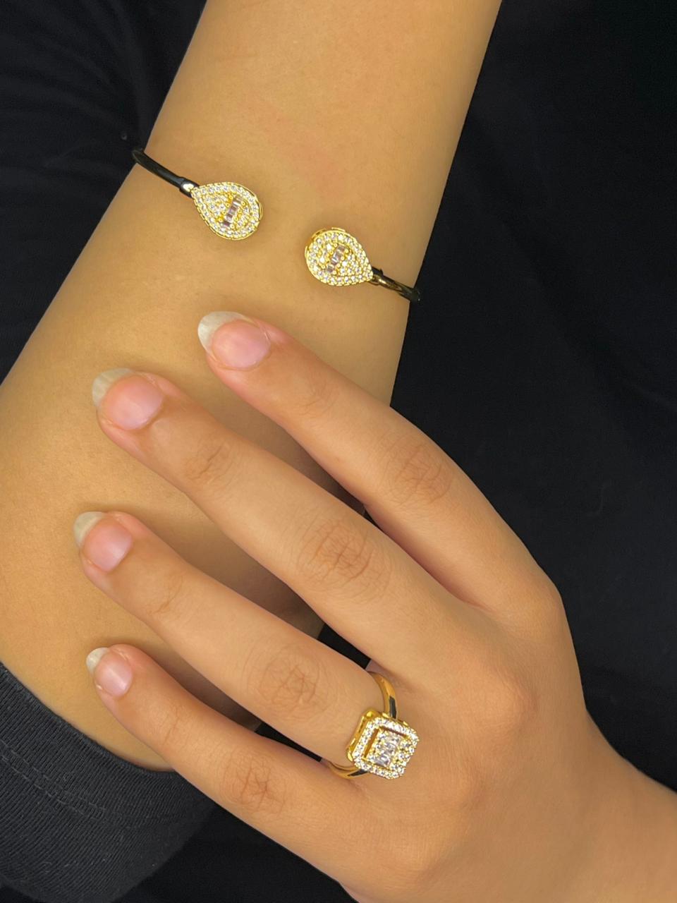 Gold Plated Zircon Ring