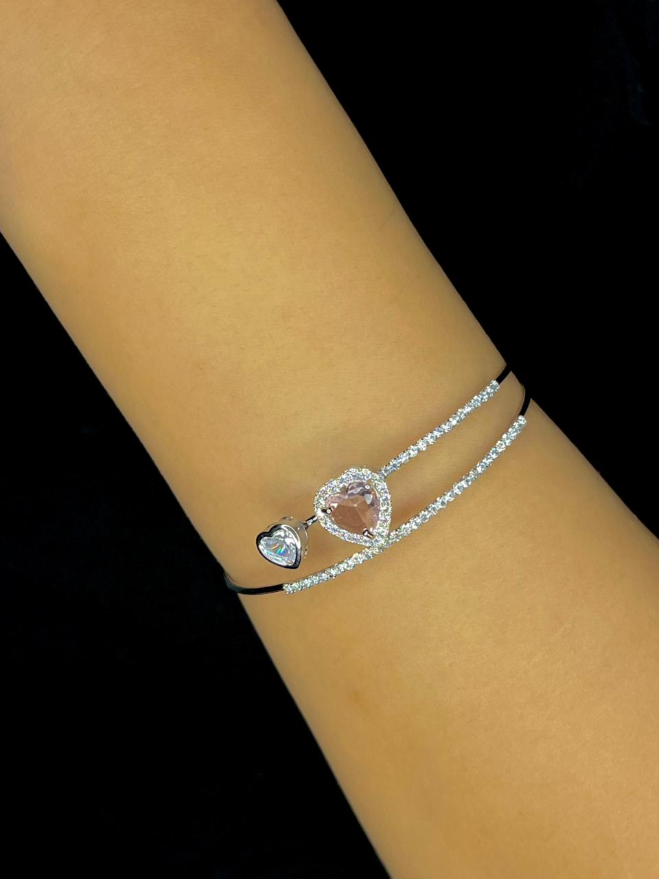 Blush Heart Bangle