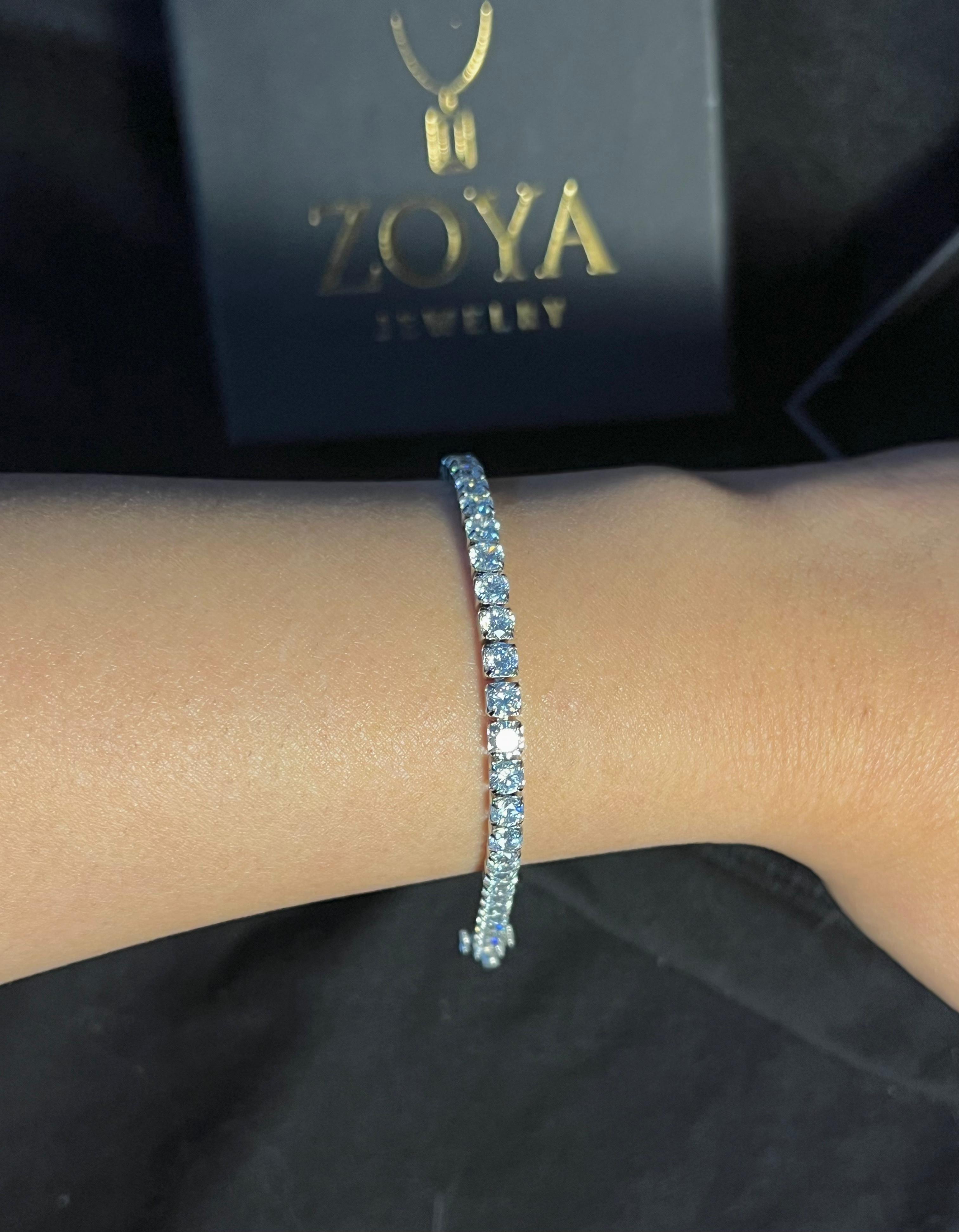 Pure 925 Silver Tennis Bracelet