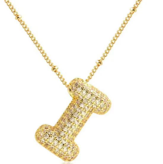 Bubble Initial Necklace