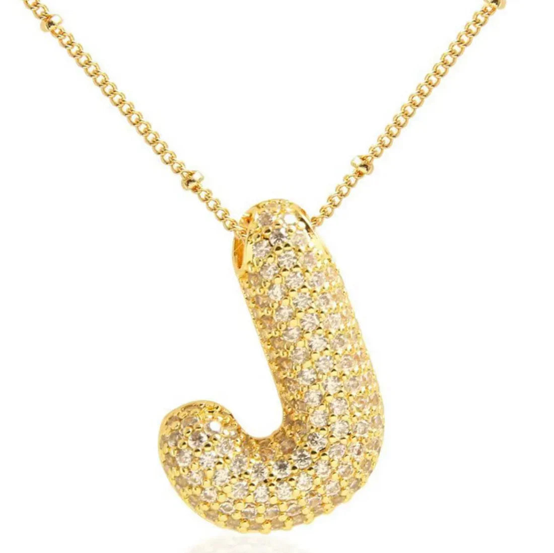 Bubble Initial Necklace