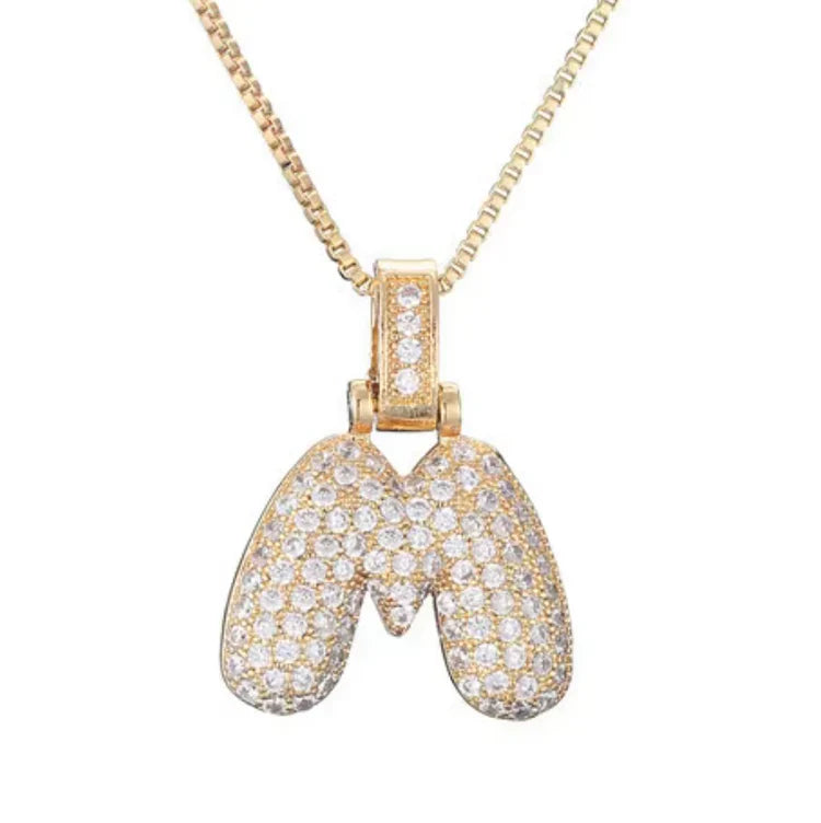 Zoya Bubble Initial Necklace