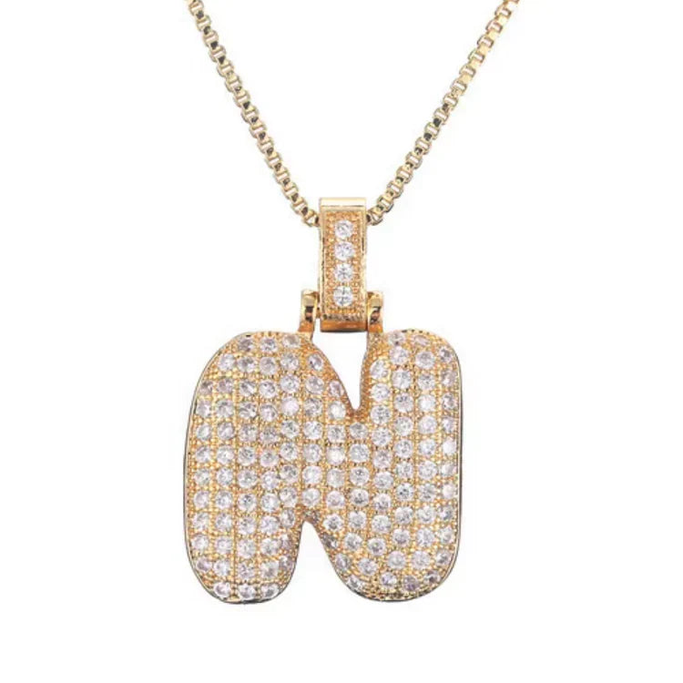 Zoya Bubble Initial Necklace