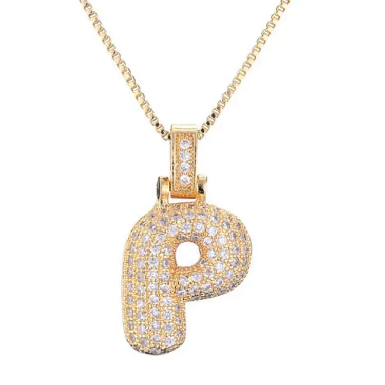 Zoya Bubble Initial Necklace