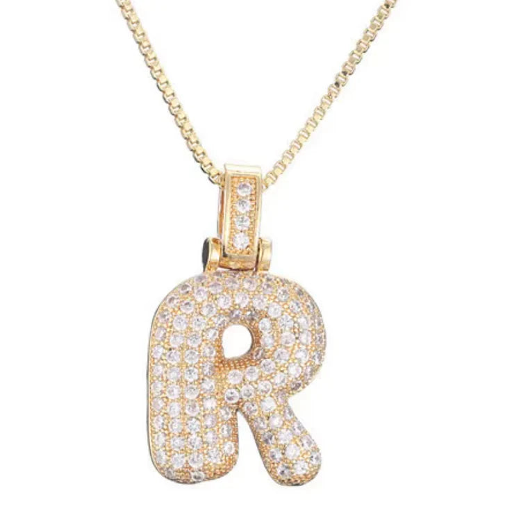 Zoya Bubble Initial Necklace
