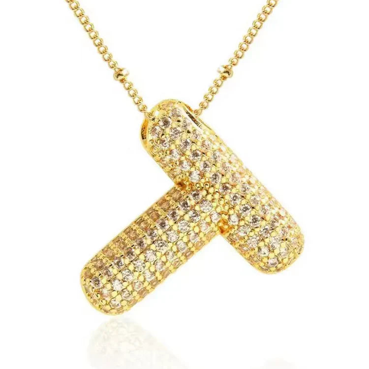 Bubble Initial Necklace