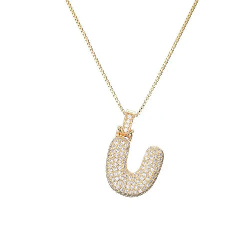 Zoya Bubble Initial Necklace