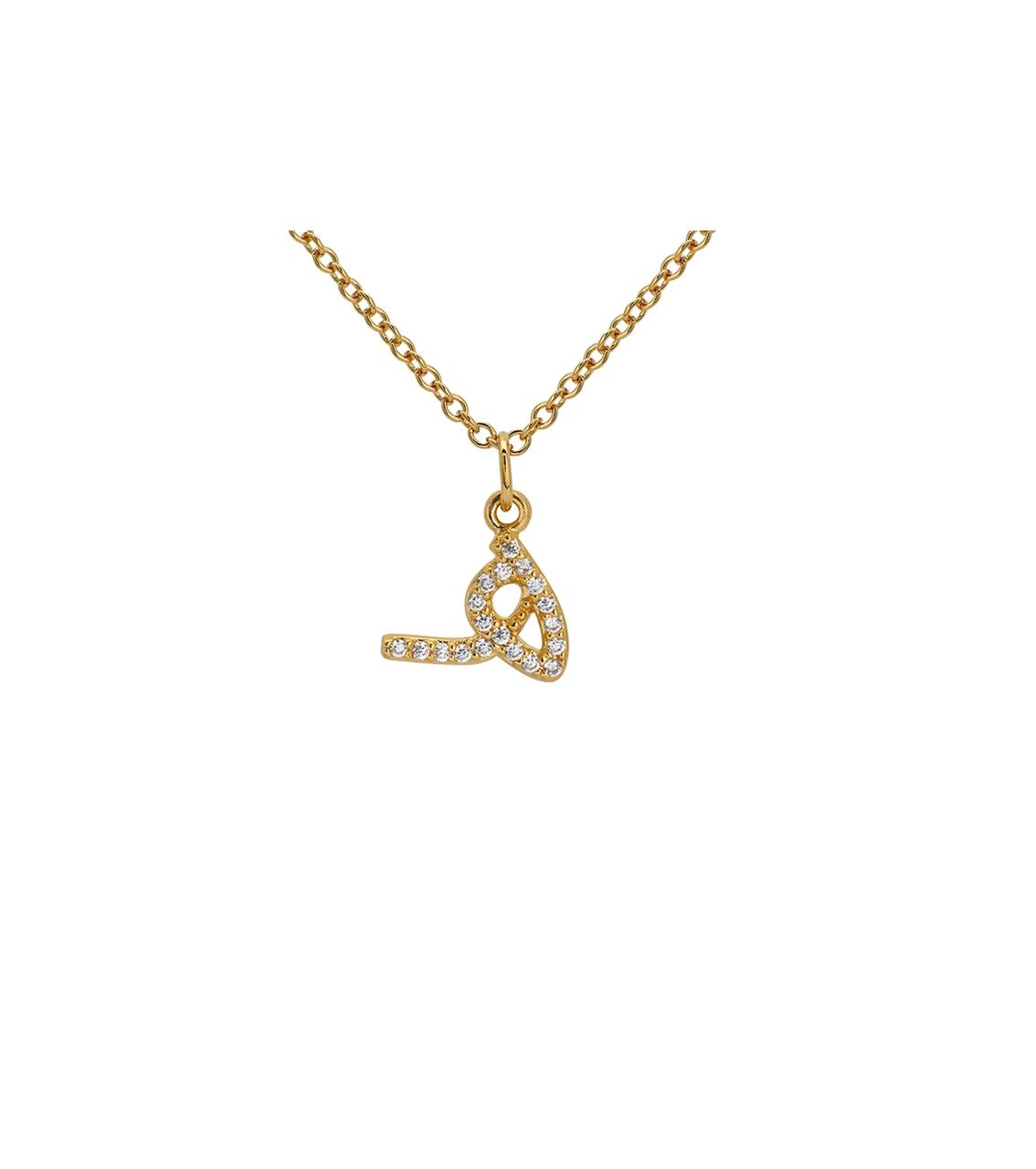 Arabic Letter Necklace with stones