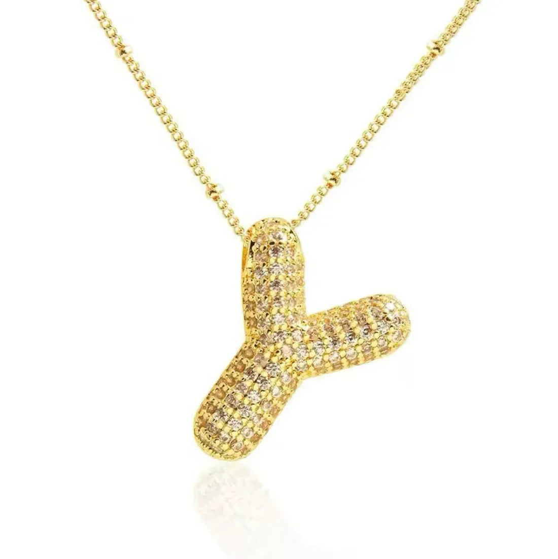 Bubble Initial Necklace