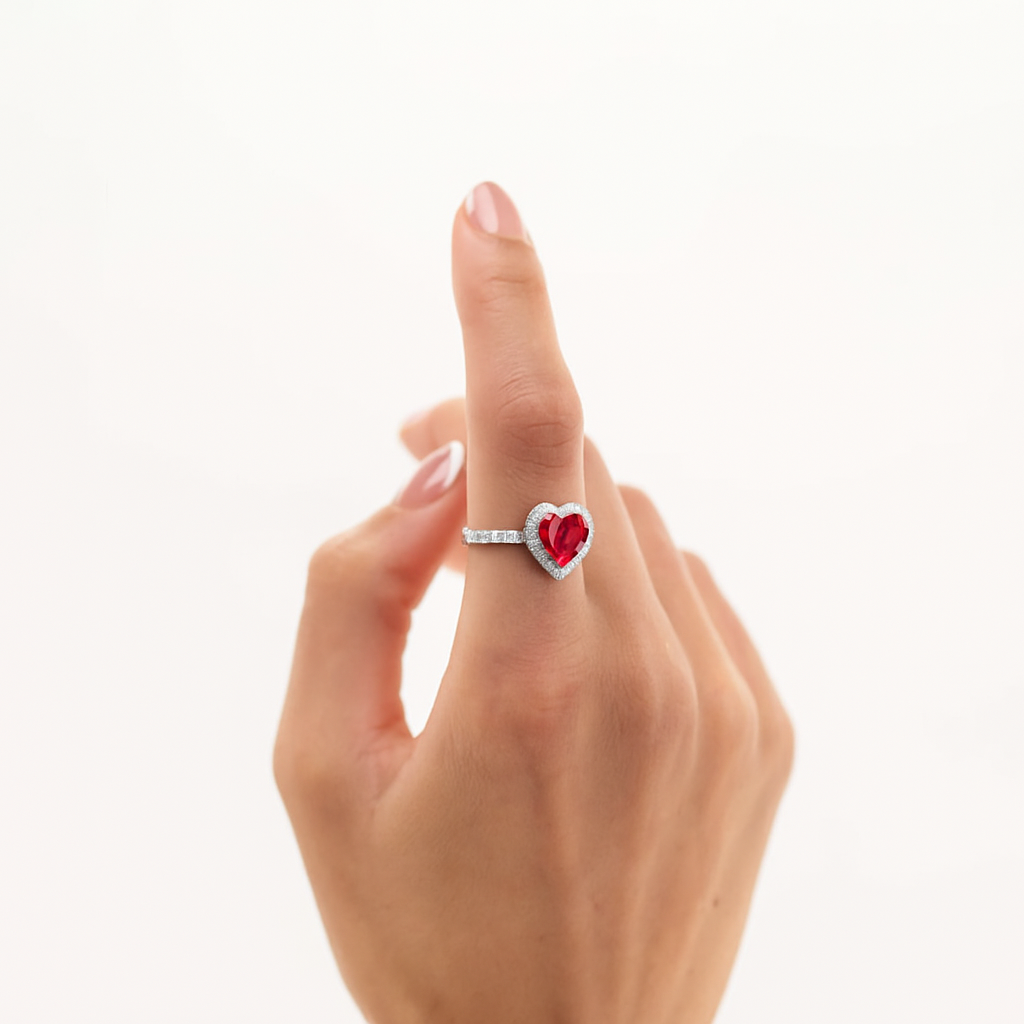 Red Heart Glow Ring